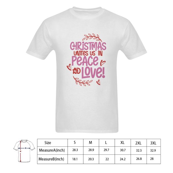 Christmas unites us in peace and love!--Gildan T-shirt 100% Cotton (USA Size) (Model T02)
