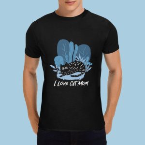 I Love Cat Mom - Men's Gildan T-shirt 100% Cotton (USA Size) (Model T02)