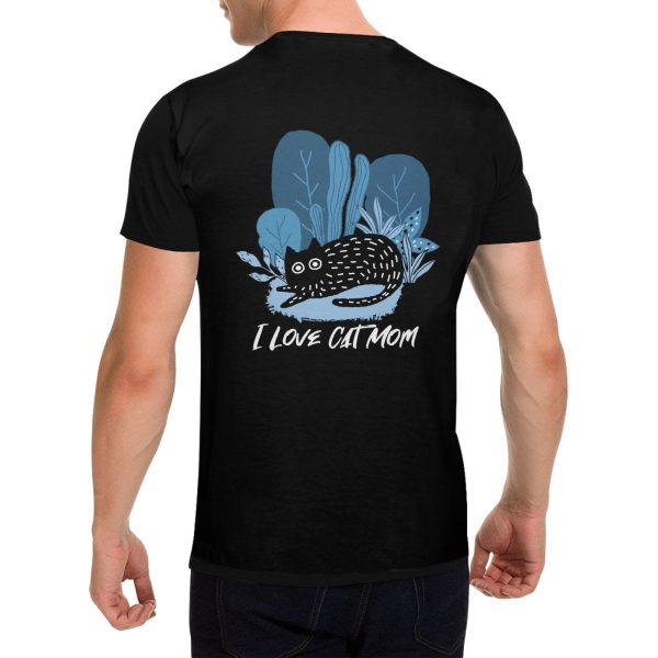 I Love Cat Mom - Men's Gildan T-shirt 100% Cotton (USA Size) (Model T02)
