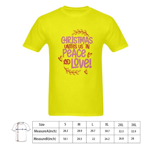 Christmas unites us in peace and love!--Gildan T-shirt 100% Cotton (USA Size) (Model T02)