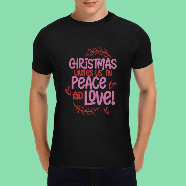 Christmas unites us in peace and love!--Gildan T-shirt 100% Cotton (USA Size) (Model T02)