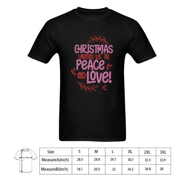 Christmas unites us in peace and love!--Gildan T-shirt 100% Cotton (USA Size) (Model T02)