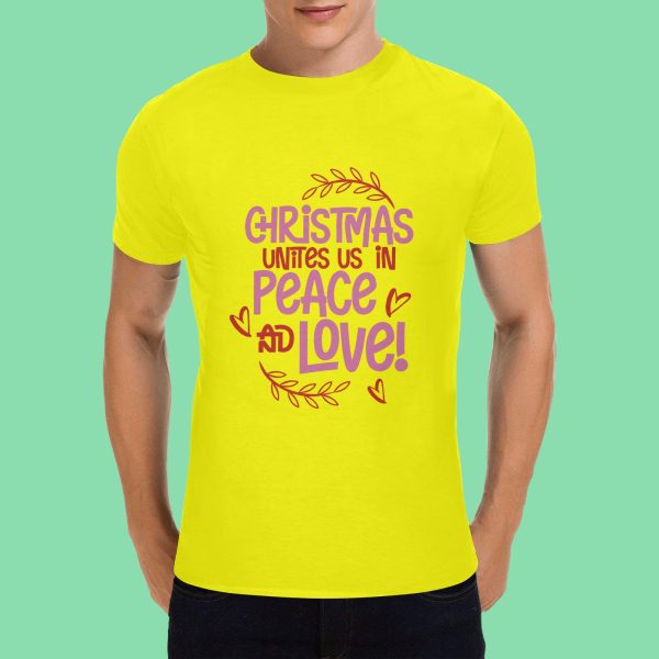 Christmas unites us in peace and love!--Gildan T-shirt 100% Cotton (USA Size) (Model T02)