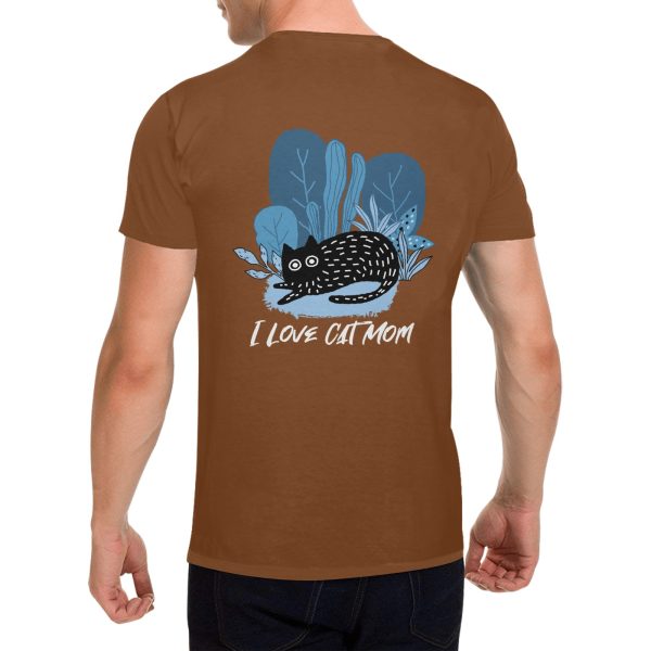 I Love Cat Mom - Men's Gildan T-shirt 100% Cotton (USA Size) (Model T02)
