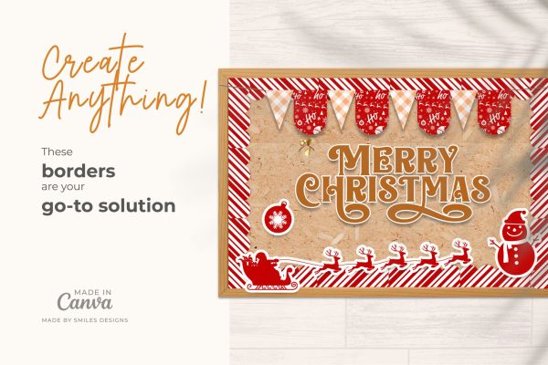 Bulletin Board Kit Melati Retro Christmas Classroom Decor6