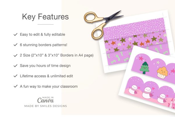 Winter Wonderland Classroom Bulletin Board Borders Classroom Decor - Holiday Themes V2-2