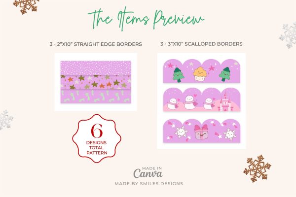 Winter Wonderland Classroom Bulletin Board Borders Classroom Decor - Holiday Themes V2-3