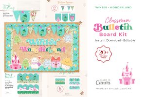 Winter Wonderland Classroom Bulletin Board Kit - Holiday Themes V1