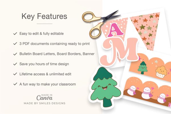 Winter Wonderland Classroom Bulletin Board Kit - Holiday Themes V3-2