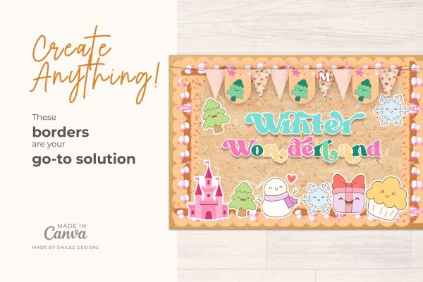 Winter Wonderland Classroom Bulletin Board Kit - Holiday Themes V3-6