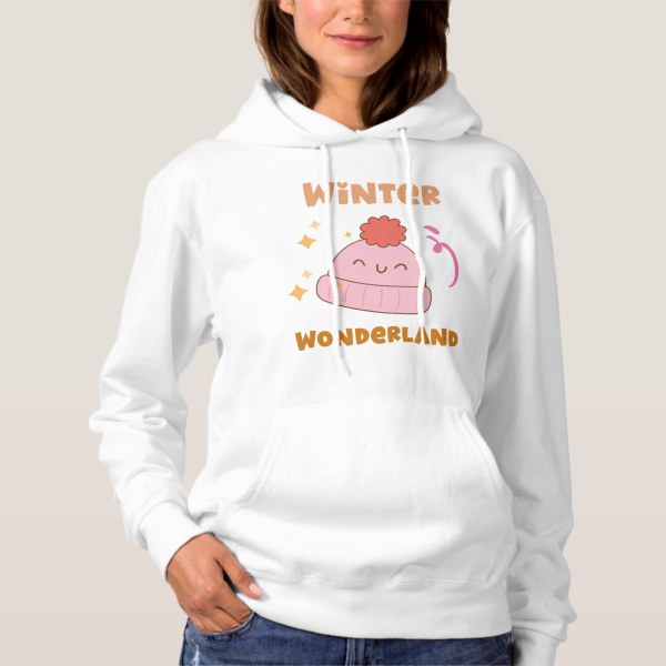 Zazzle Winter Wonderland Womens Hoodies - V5 (Front)