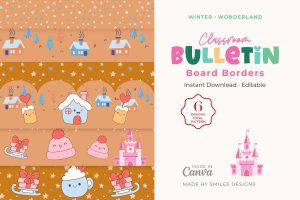 Winter Wonderland Classroom Bulletin Board Borders Classroom Decor - Holiday Themes V5