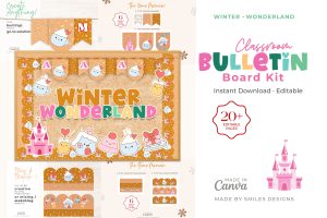 Winter Wonderland Classroom Bulletin Board Kit - Holiday Themes V5
