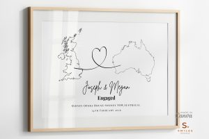 Personalised Editable Canva Templates Couple's Anniversary_1, Minimalist Modern Wall Art Printable, Neutral Beige Poster, Digital Download, Neutral Smiles Home Series Vol.1