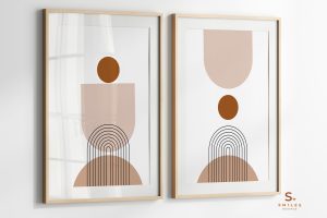 Neutral Contemporary Wall Art Printable | Minimalist Abstract Poster | Modern Studio Decor | Digital Download, Neutral Smiles Home Series Vol.1