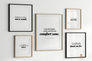 Home Wall Art Set of 5 Self-Growth & Mindfulness_1 | Affirmations Wall Art | Neutral Wall Art | Daily Affirmation Printable | Minimalist poster | Home decor printable wall art | Digital download, Neutral Smiles Home Series Vol.1